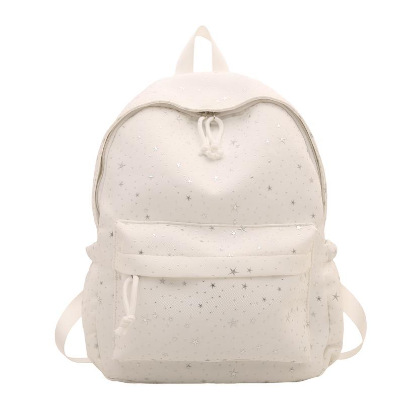 Schoolbag Casual Star Backpack for Women, Large Capacity, Japanese Fresh Schoolbag, New Simple Fashion Commuter Backpack