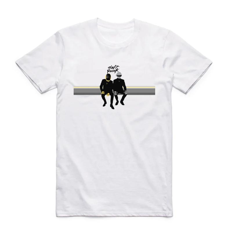 Asian Size Men Women Printing Duo DJ Techno Music Daft Punk T-shirt Summer Casual O-Neck Short Sleeves Polyester T-shirt HCP4087