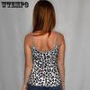 WTEMPO Sommer Casual Dame Leopardtrykk Camis Tanktopper Kvinnelig Elastisk Justerbar Spaghettistropp Ermeløse Vester