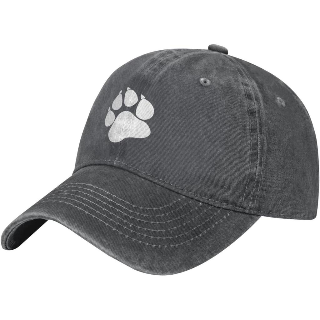 Paw Print Baseball Cap Washed Cotton Low Profile Graphic Casual Adjustable Dad Hat Unisex
