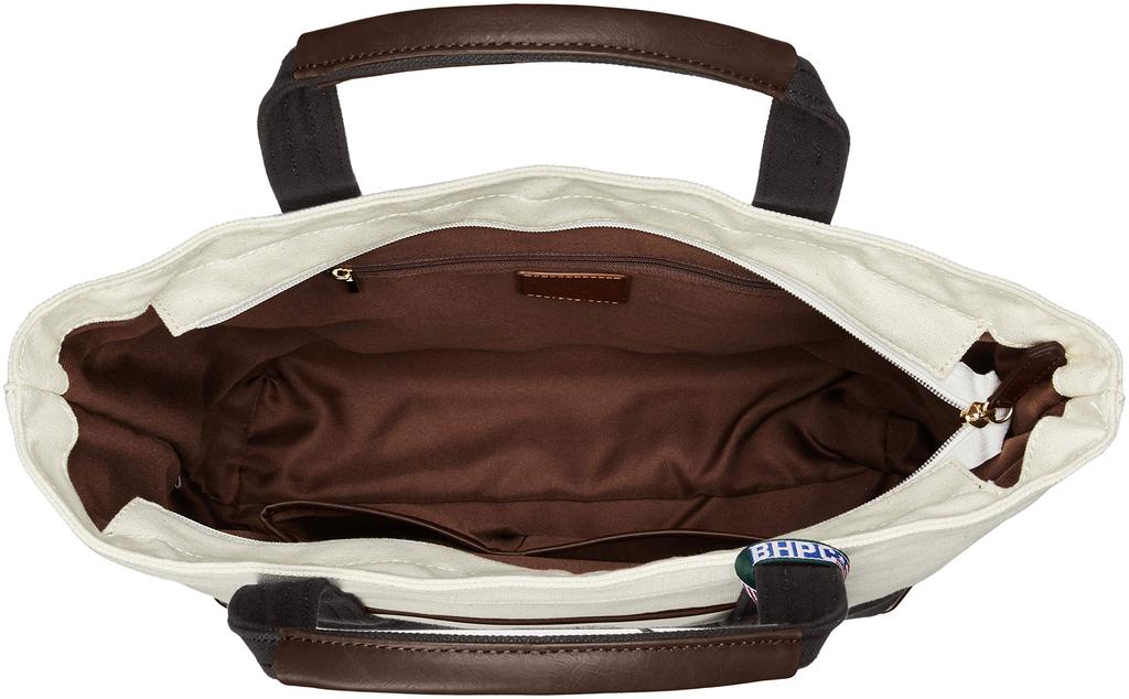 Beverly Hills Polo Club Tote Bag BH1008N Women's Ivory x Black