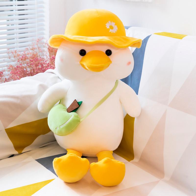 

Small Duck Plush Backpack With Soft Short Pile Material For Kids School And Play