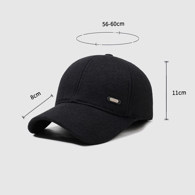 Herren Herbst Winter Wollmütze Kappe Mittelalterliche und Ältere Dicke Warme Ohrenschutz Baseballkappe