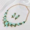 Flower Necklace Earrings Set Banquets Palace for Women Jewelry Accessory Valentine Gifts