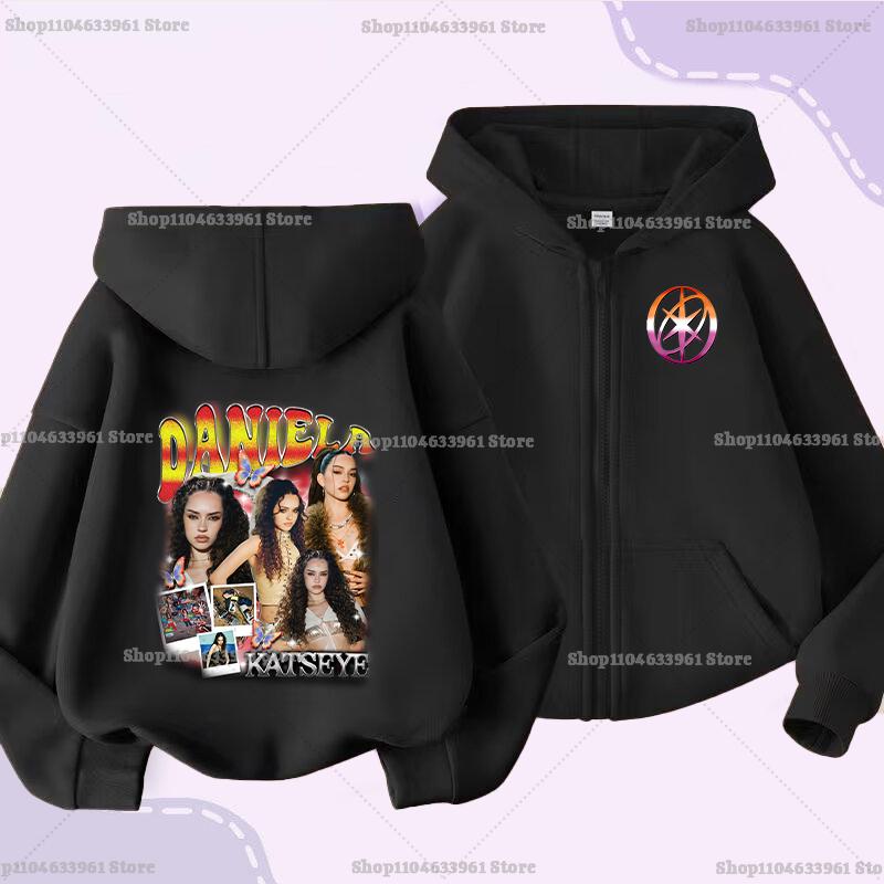 Katseye Children Cardigan Coat Girls Baby Sweet Hooded Zipper Jacket Fashion Kid Sweatshirt Cute Clothes Top Anime Birthday Gift