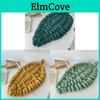 Teddy Fleece Knit Leaf Cushion For Living Room Decor With Pp Cotton Filling