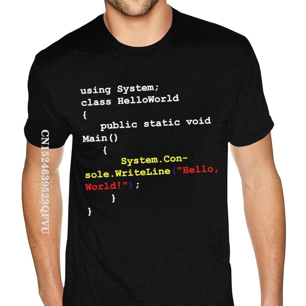 

Hello World - C For Men Women Kids Computer Engineer Software Engineer Programmer T-Shirt Men Men s Soft Cotton Tees 5XL різнокольоровий
