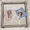 Korean Idol Balletcore Photocard Holder Ribbon DIY PU Photocard Holder ID Card Cover Korean Style Bus Card Holder Student