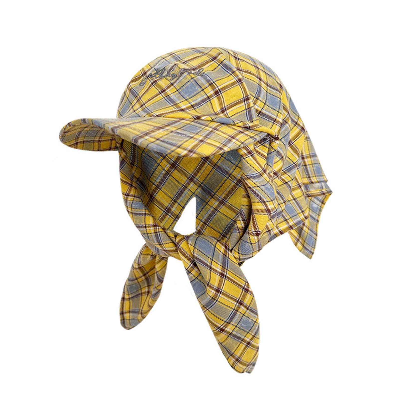 

Клетчатая стильная повязка на голову, бейсболка для молодежи и любителей активного отдыха, с регулируемой завязкой, бандана для повседневной носки 4