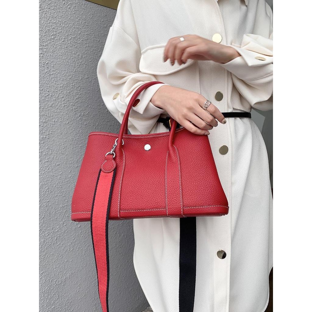 New Leather Garden Bag Fashion First Layer Cowhide Women's Bag Versatile Large Capacity Women's Handbag Pure Leather Tote Bag