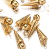 10 Stück Edelstahl Kegel Anhänger Retro Dorn Perlen Anhänger für Damen Herren Creolen Schmuckherstellung Zubehör