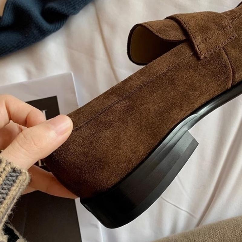 Fashion Men's Fashion Sheepskin Loafers 2025 Spring Autumn New Design Soft Women Flat Shoes Retro Office Women Shoes Zapatos De Mujer