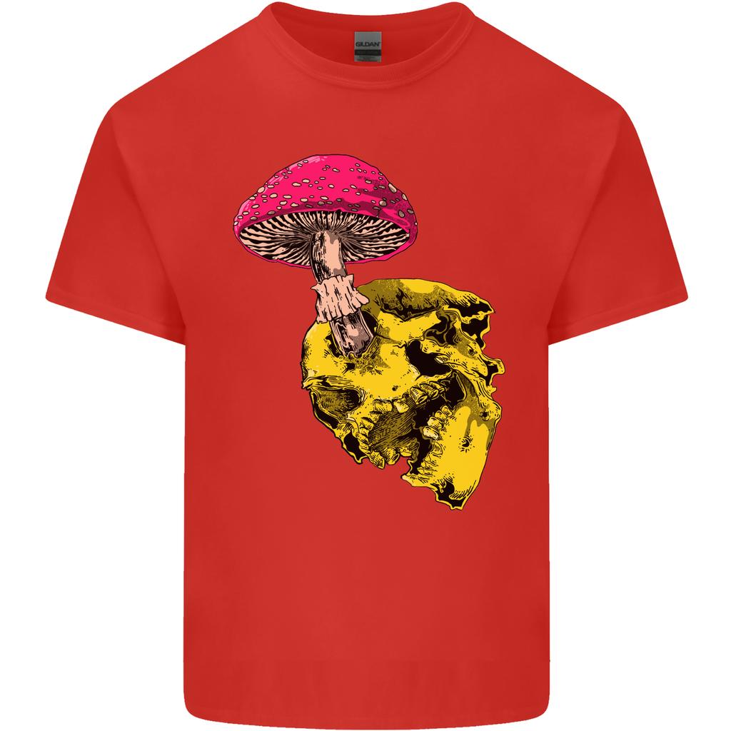 Mushroom Skull Toadstool Magic Gothic Unisexs Light Cotton TShirt