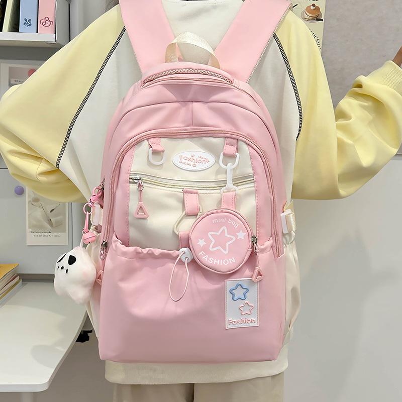 Autumn and Winter New Ultra-light High-value Junior High School Schoolbag Cute Male and Female Students Backpack Large Capacity Wear-resistant Backpac