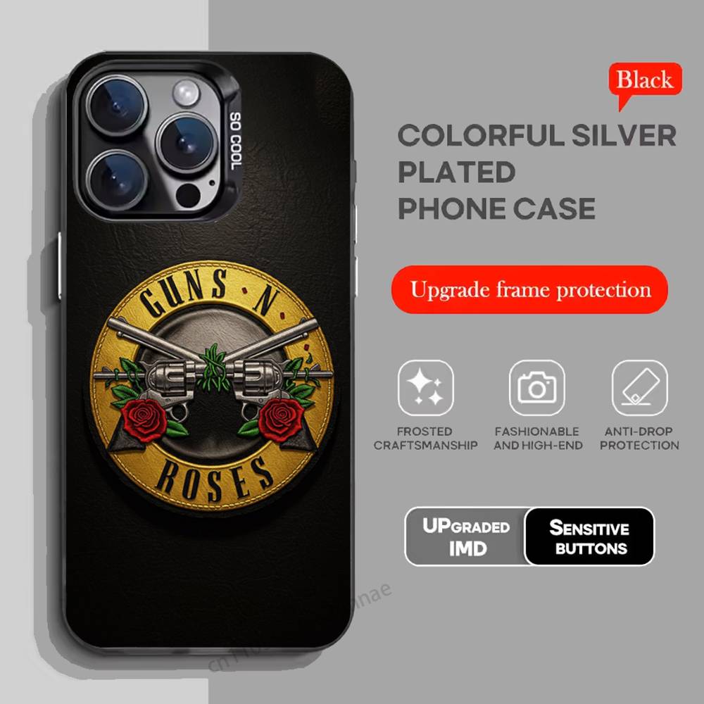 Band G-Guns N Roses Phone Case for iPhone 15 16 Pro Max Air SE 11 13 Pro 14 Plus 12 11Pro 15Pro Max 16e Cover