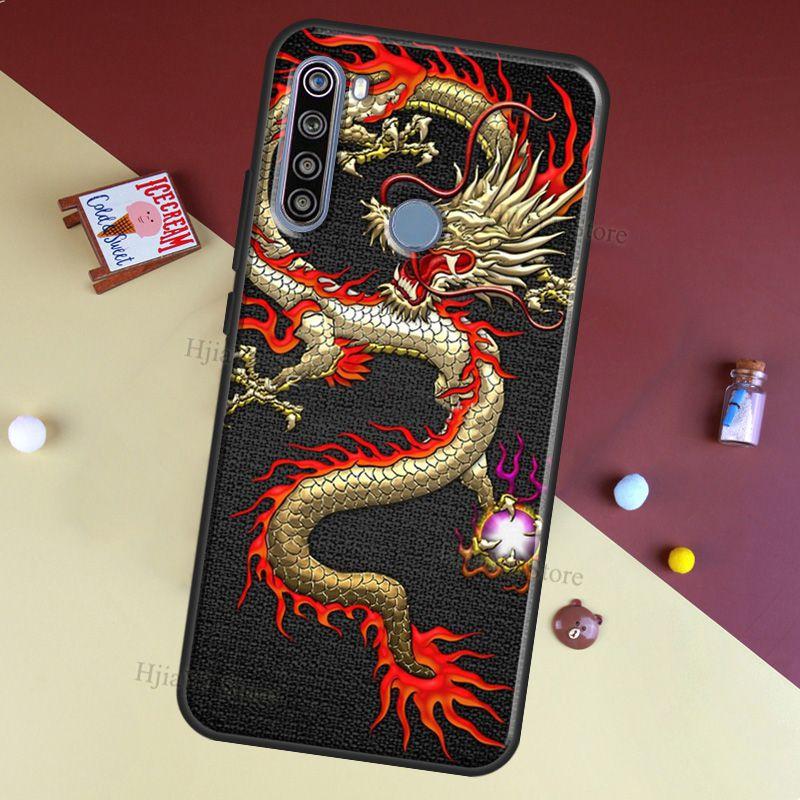 Asian Chinese Dragon Case For Redmi Note 11 Pro Cover For Redmi Note 10 8 9 Pro 9S 10S 9A 9C 9T Redmi 10 Coque