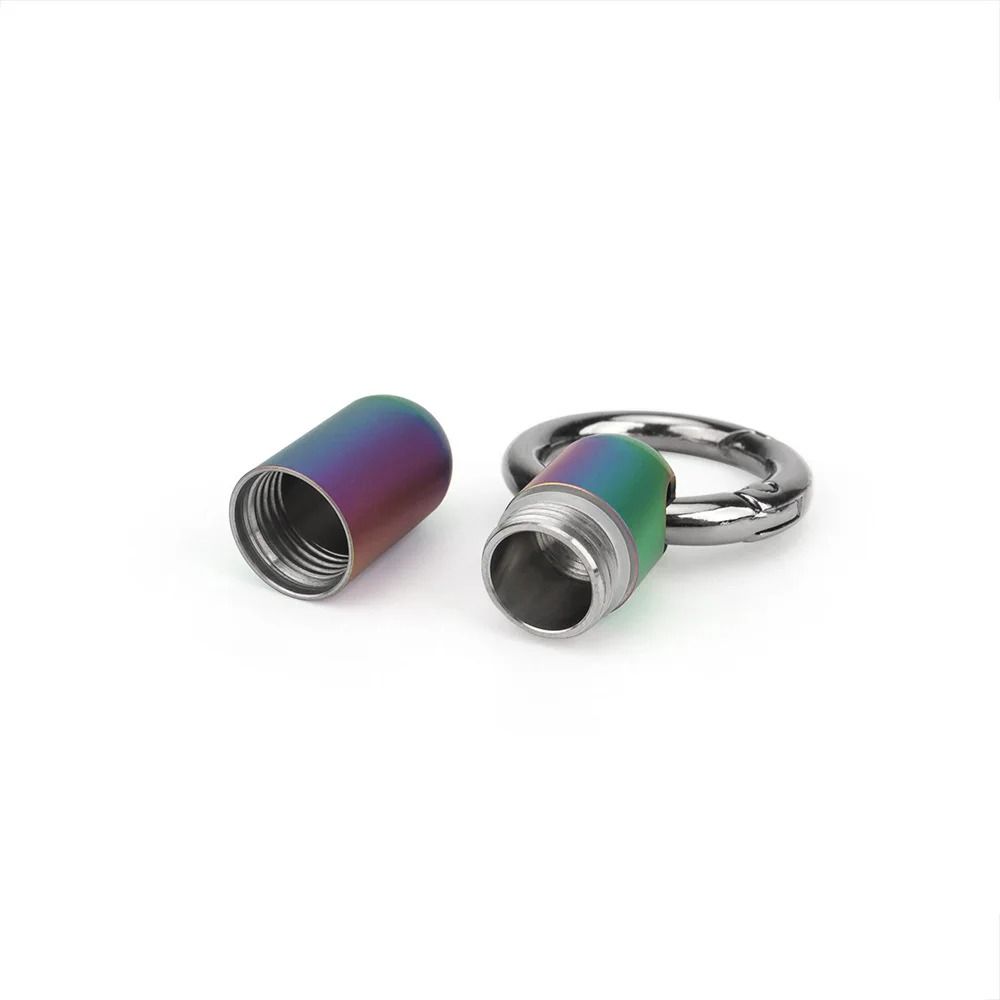 Keyring Attachment Pure Titanium Pill Box Sealed Design Portable Pill Organizer Camping