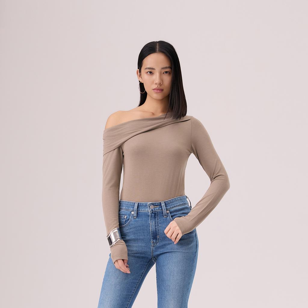 Levis Standard Off-Shoulder T-Shirt Women tops 005IT-0002