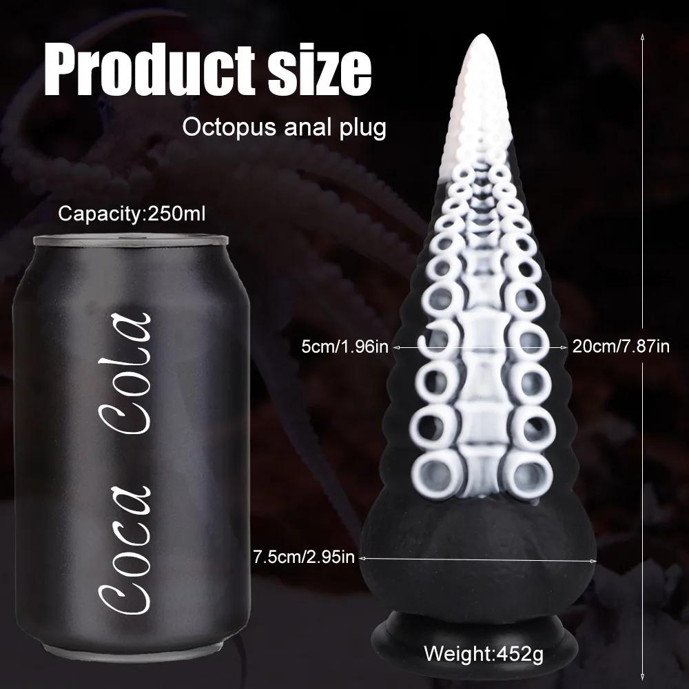 Huge Silicone Anal Dildo for Women Masturbation Octopus Tentacle Anal Plug Prostate Massage Buttplug Sex Toy 18+ Anal Dilatation