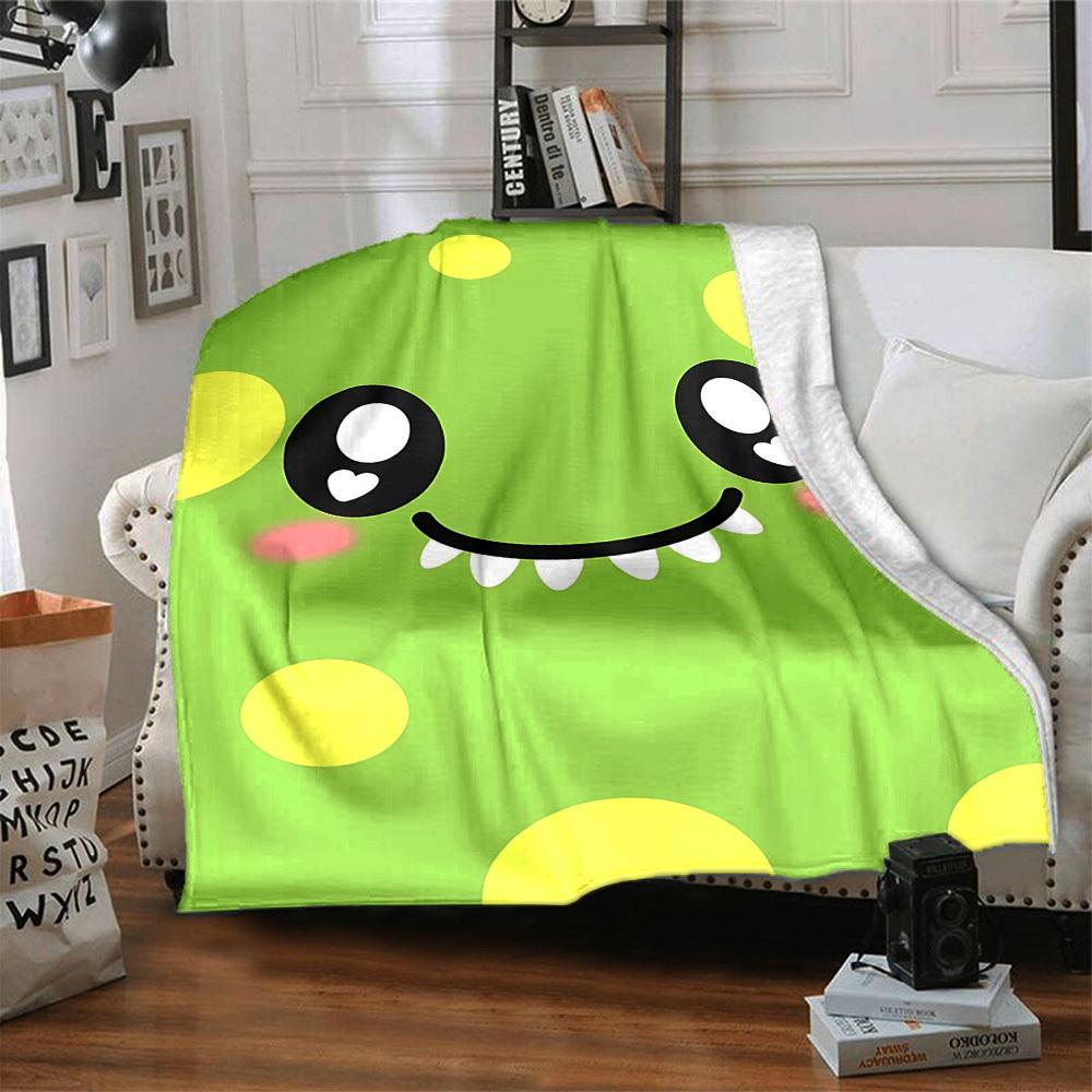 1pc Cute Monster Blanket, Lightweight Flannel Throw Blanket for Sofa, Bed, Travel, Camping, Living Room, Office, Couch, Chair, and Bed