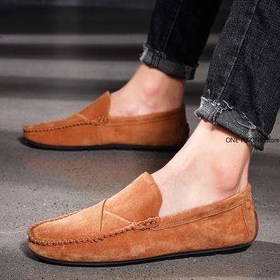 Men Casual Shoes 2024 Fashion Slip-On Moccasin Driving Shoes Soft Comfortable Breathable Flats Sneakers Black Gray Red Loafers