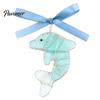 Artisanal Coastal Style Gifts Handmade Sea Glass Ocean Ornaments, 2D Wire Wrapped Christmas Tree Decoration, Story Collection Decor Turtle Octopus