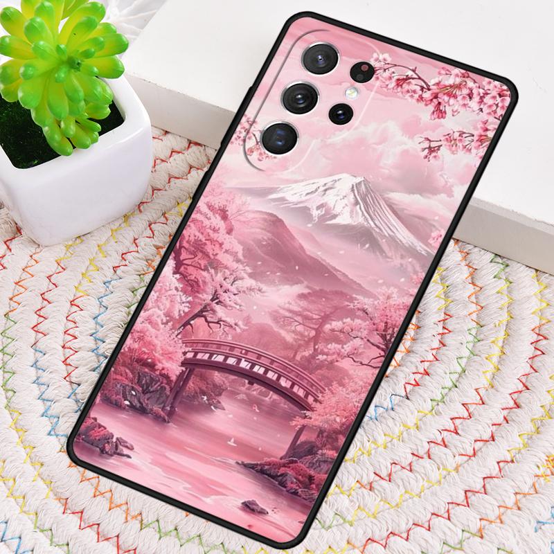 Cherry Blossom Bumper Phone Case for Samsung Galaxy note 10 pro S26 Ultra S23 S24 FE S25 S21 S22 PLUS shockproof Cove