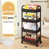 Mehrschichtiges kleines Haushaltsregal, Lagerregal von Boden zu Boden, Lagerregal für Küche, Schlafzimmer, Badezimmer, Lagerregal mit Rädern