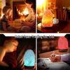 USB Himalayan Crystal Salt Lamp with LED Color-Changing Function for Computer Use