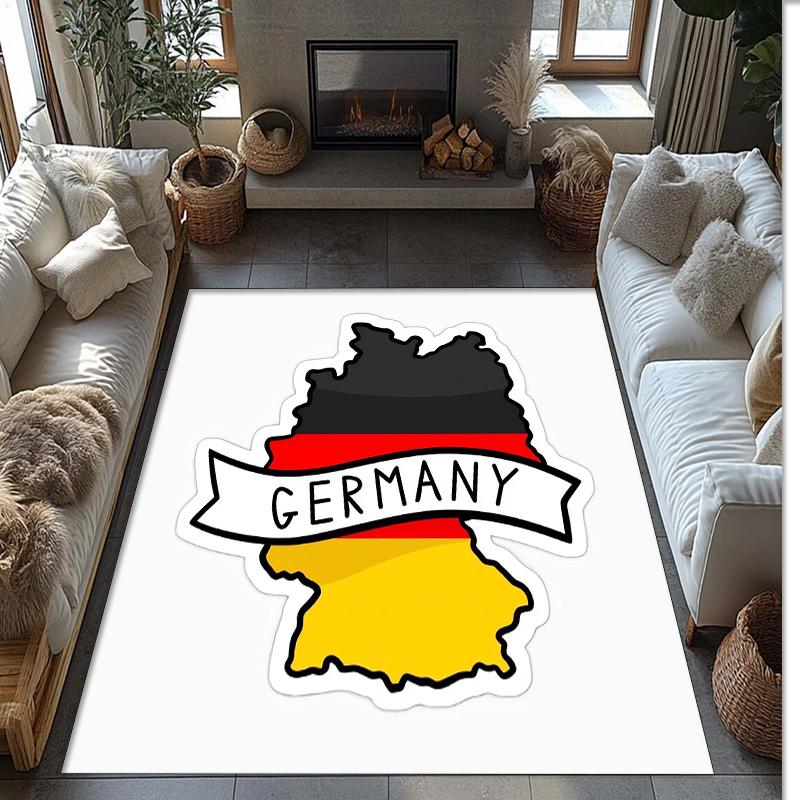 Germany national football team Printed Flannel Area Rug Non Slip Soft Polyester Floor Carpet Indoor Decor Mat for Bedroom Living Room Sofa