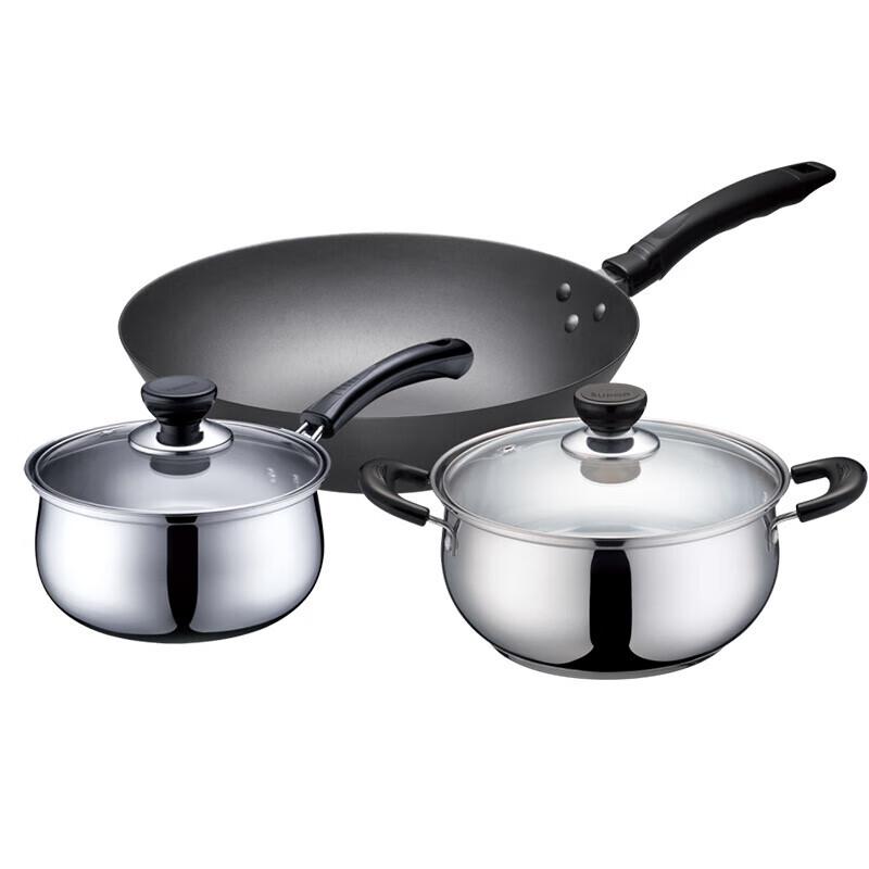 Supor 3-Piece Cast Iron Cookware Set