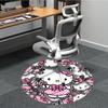 1pc Hello Kitty Chair Carpet for Office Non Slip, Machine Washable Rug for Office, Room Holiday Decor for Christmas, Birthday Polyester