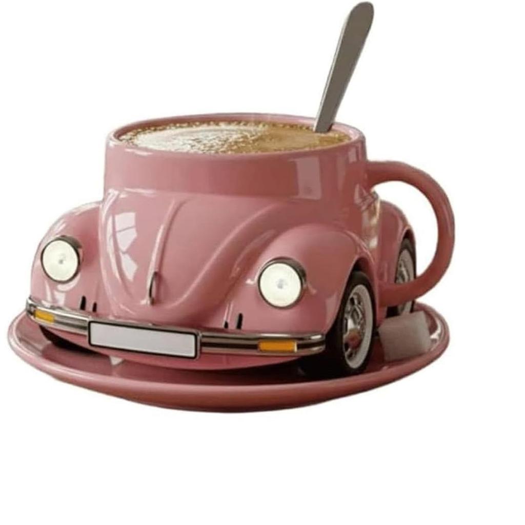 Beetle Car Coffee Mug Funny Semi Truck Heat Resist Coffee Cup Resin Creative Tea Cups Handmade Unique Drinkware for Home Kitchen