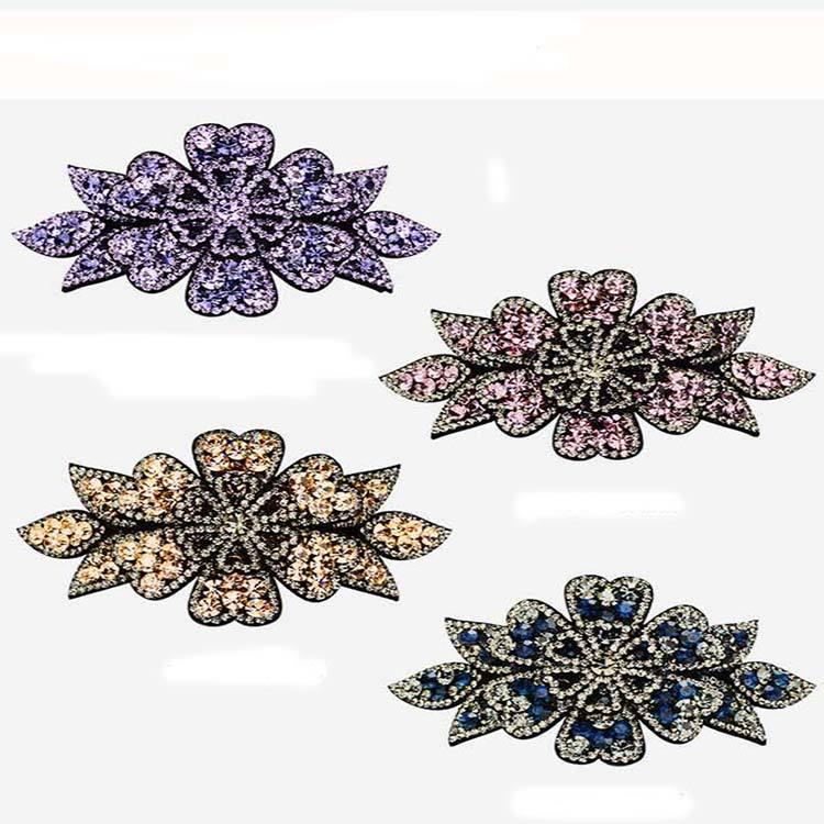 Elegant Rhinestone Updo Hair Clips for Women - Korean Fashion Spring Accessory