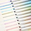 12-Pack of Gradient Highlighters with Random Color Combinations, Soft Tones, Suitable for Students' Drawing and Doodling, Colorful Pens for High