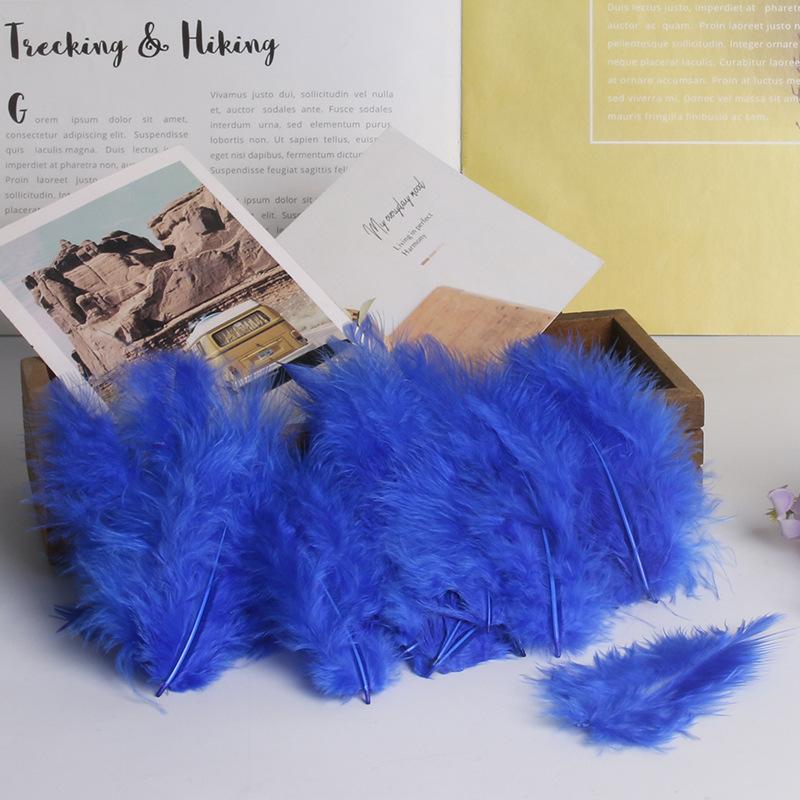 50Pcsdy Color Bamboo Tube Feather Turkey Feather Jewelry Accessories Crafts Pet Toys Decorative Materials