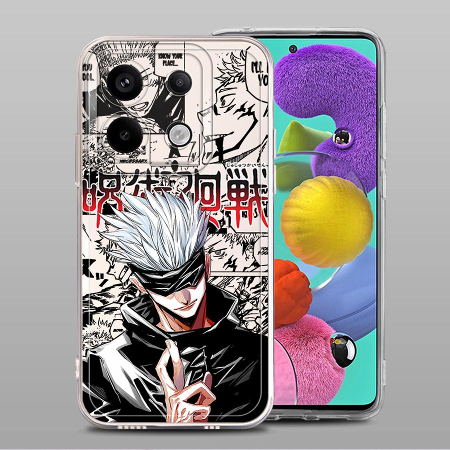 J-Jujutsus K-Kaisens Anime Case for Xiaomi Redmi Note 14 Pro Plus 12 14C Note 13 A4 9 10 11 10S 12S 13C 11S Soft Phone Cover