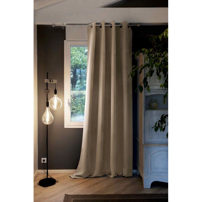 Blackout and Thermal Curtain Lined with Fleece "Inuit" All Sizes - Inuit Lin - Blackout Panel + Fleece 140 X 280 Cm