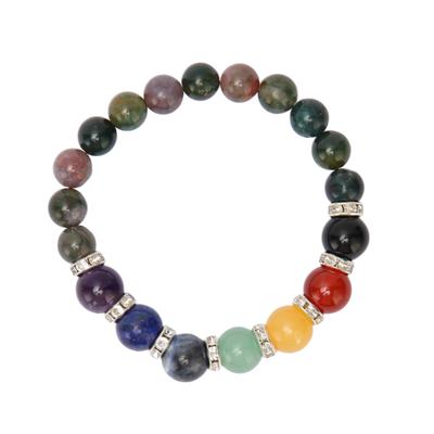 Bead Chakra Bracelet 7 Chakras Healing Crystals Bracelet Meditation Relax Stress Relief Crystal Bracelet for Women Men