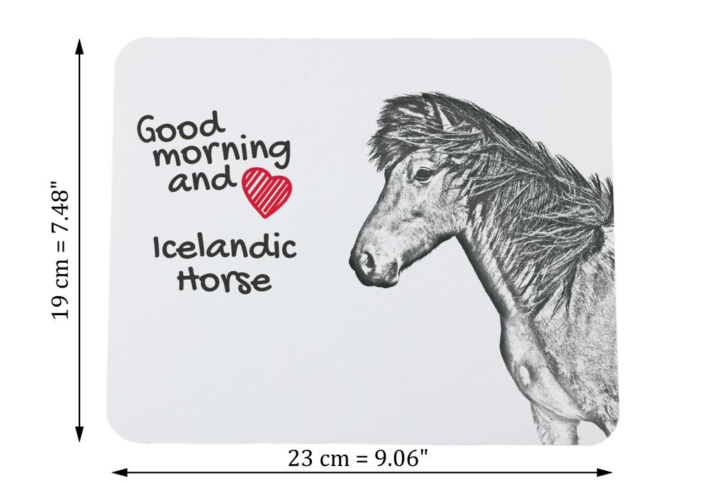 Islandpferd - Mauspad mit Aufdruck, personalisiertes Pad mit Pferd, einzigartiges Gadget für Büroangestellte der Marke Art-Dog