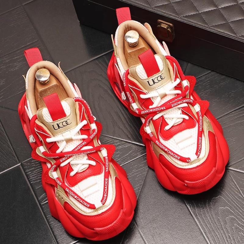 Fashion New Designer Sneakers for Men Comfort Breathable Sports Running Shoes Original Men's Red Sneakers Zapatillas DE Hombre a16