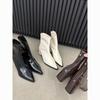 Women's Heel and High Heel Martin Boots Mid-Pointed Boots Seasonal Thick Heel Short Boots Women's Rear Zip Bare Boots