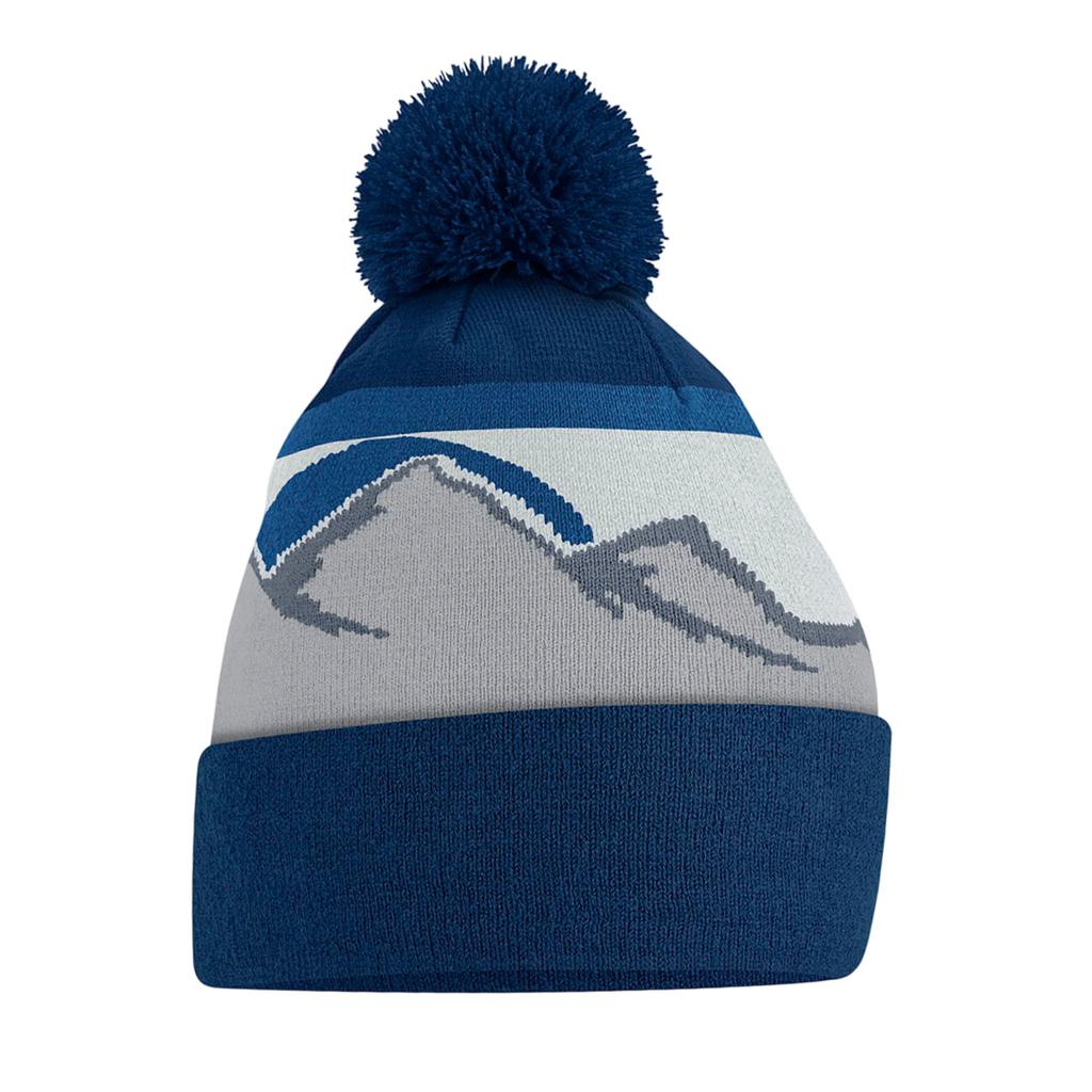 Mountain Peaks Pom Pom Beanie