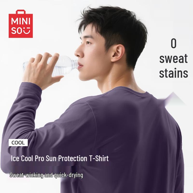 MINISO Men's Quick-Dry Long-Sleeve T-Shirt