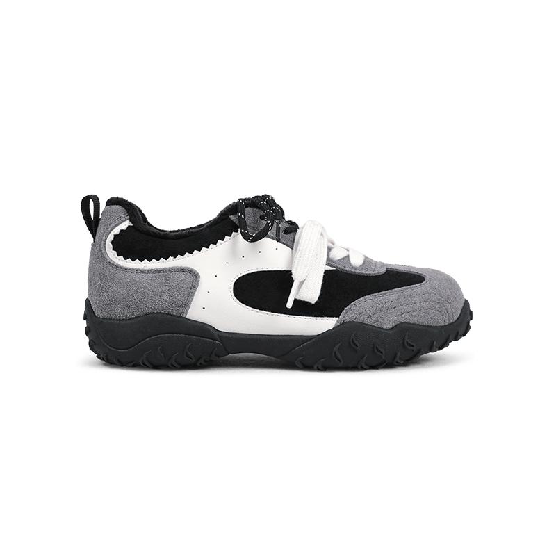 Кожаные туфли на платформе женские новые зимние бархатные теплые повседневные туфли 40