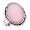Natural Pink Opal Gemstone Handmade 925 Solid Sterling Silver Ring Size 6 J3d34