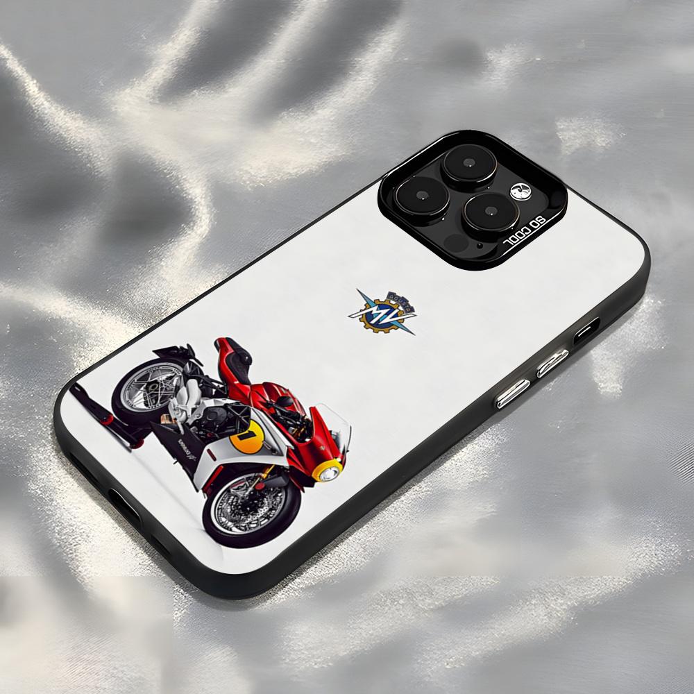 Motorcycle MVAgusta Phone Case For IPhone17 Air 16 15 14 Plus 13 12 11 Pro 7 8 XS Max XR Silver Black Bumper Case