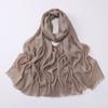 Soft Versatile Solid Bamboo Yarn Scarf With Star Rhinestone For Women