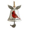 Christmas Bell Ornament Collectible Holiday Angel Wing Bell Engraved Christmas Pendant Memorial Decoration