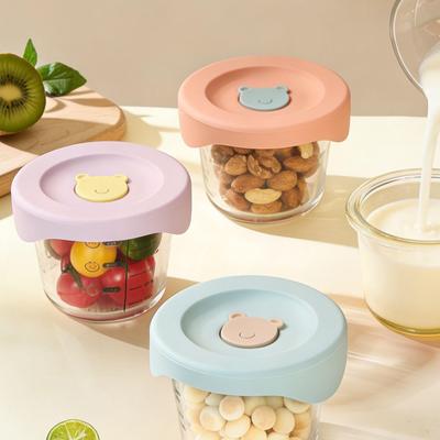 Silicone Baby Food Container with Airtight Lid - Mini Bowl for Fresh-Keeping & Storage